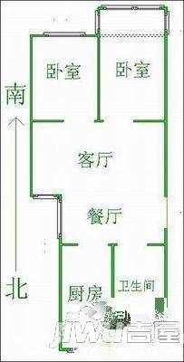 思达金桂园3室2厅1卫108㎡户型图