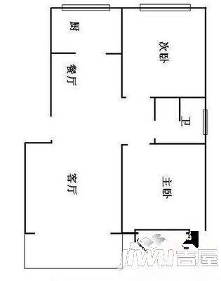 长兴路华联家属院3室2厅1卫109㎡户型图