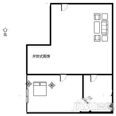 邙山教委家属院3室2厅1卫120㎡户型图