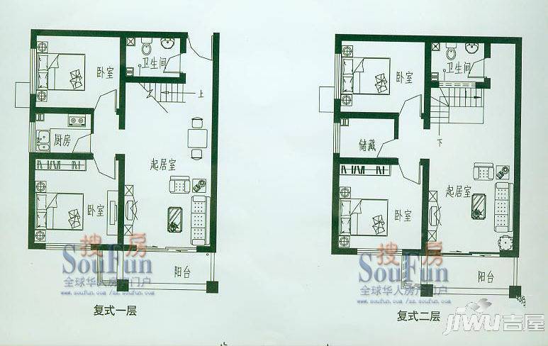 城市北岸4室2厅2卫户型图