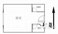 西景佳苑1室1厅1卫50㎡户型图