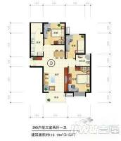 山顶御金城3室2厅1卫110.6㎡户型图