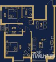 汉飞城市公园1室2厅1卫160㎡户型图