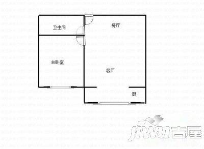 亚新美好时光2室2厅1卫89㎡户型图