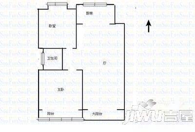 朝阳小区2室2厅1卫78㎡户型图