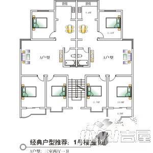 通达春天3室2厅1卫户型图