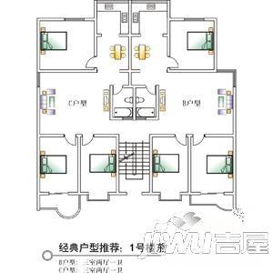 通达春天3室2厅1卫户型图