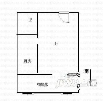 盛宝苑1室1厅1卫户型图