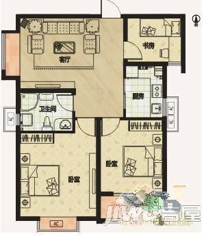 择邻青年首宅1室1厅1卫52.3㎡户型图