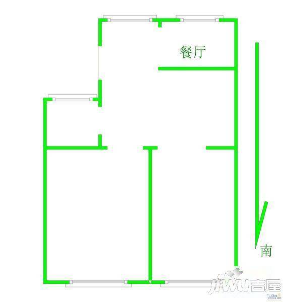 万翔公寓2室1厅1卫户型图