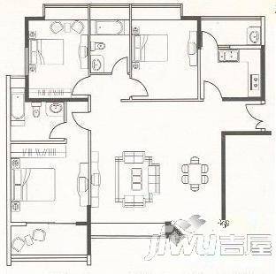 丰源官邸2室2厅1卫93.2㎡户型图