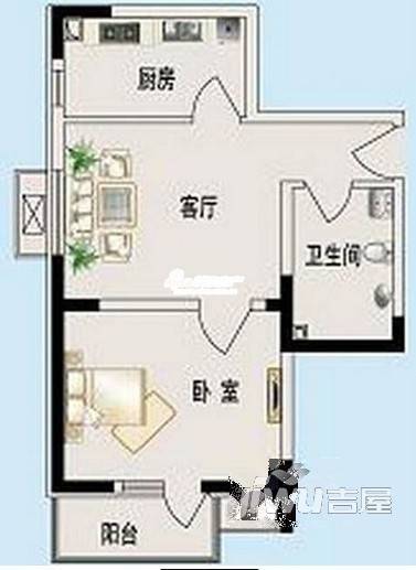 恒泰国际3室2厅1卫户型图