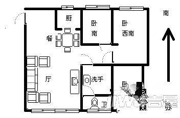 中凯丁香苑3室2厅2卫151㎡户型图