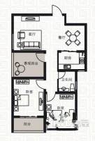 仟禧新家2室2厅1卫户型图