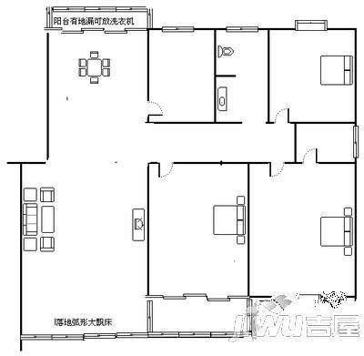 华裕小区6室3厅3卫236㎡户型图