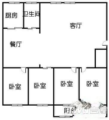 电专家属院4室2厅2卫174㎡户型图