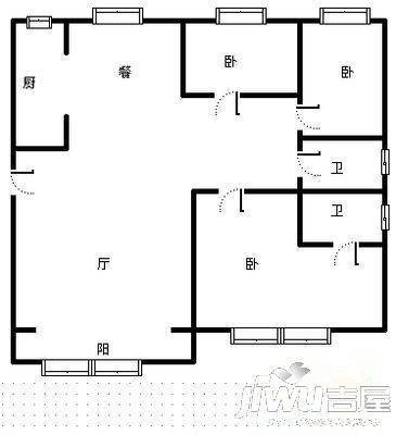 电专家属院4室2厅2卫174㎡户型图