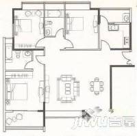 凤凰城公寓3室2厅1卫118㎡户型图