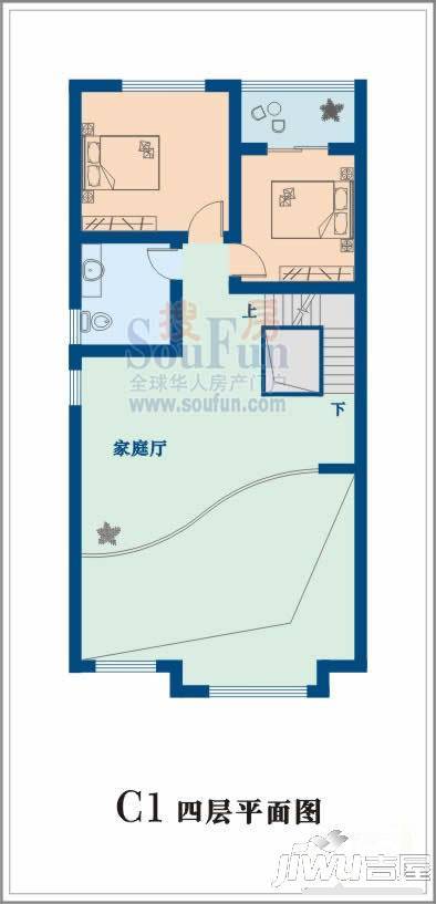 盈家水岸2室2厅1卫户型图