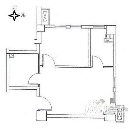 总部企业基地1室1厅1卫户型图