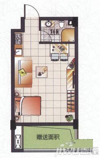 花半里2室2厅1卫114㎡户型图