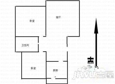 花半里2室2厅1卫114㎡户型图