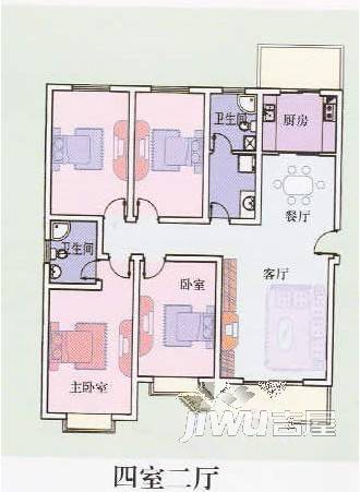 文政源3室2厅2卫户型图