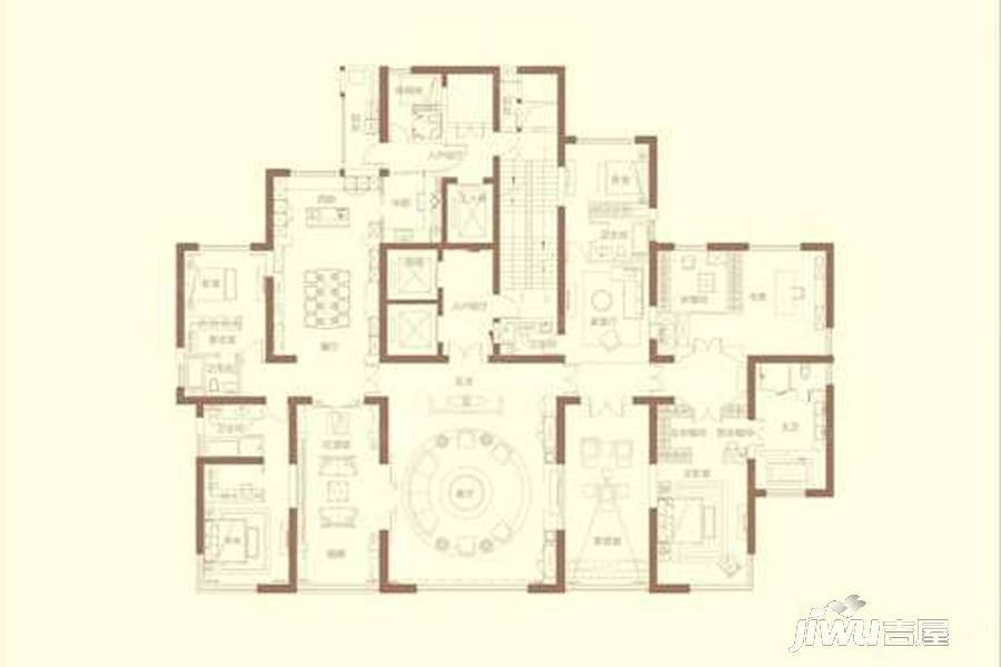 建业天筑5室5厅6卫603㎡户型图