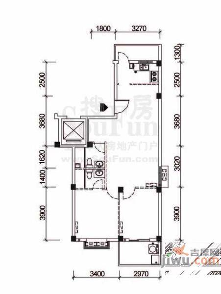 嘉欣庭苑2室2厅2卫85㎡户型图