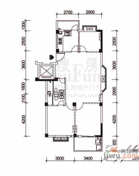 嘉欣庭苑3室2厅2卫102㎡户型图