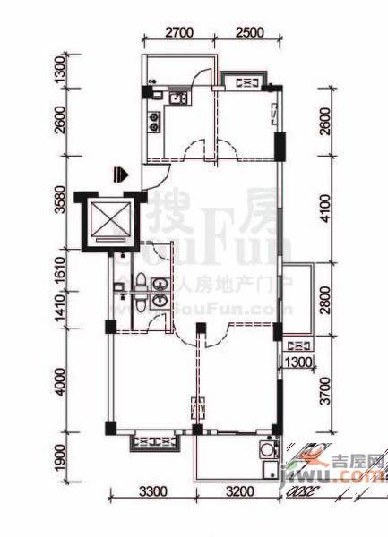 嘉欣庭苑3室2厅2卫96㎡户型图