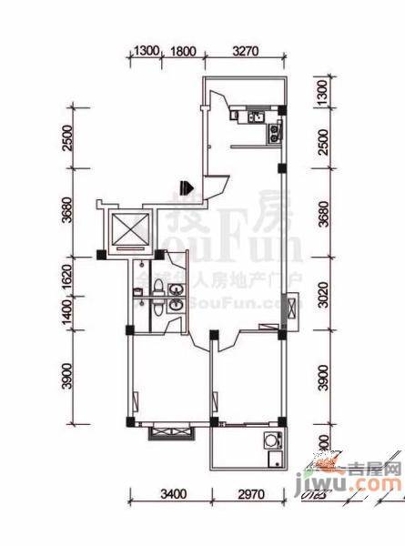 嘉欣庭苑2室2厅2卫85㎡户型图