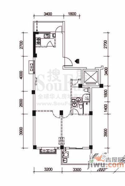 嘉欣庭苑3室2厅2卫96㎡户型图