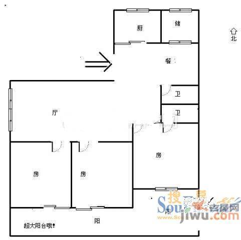 太阳城6室3厅3卫198㎡户型图