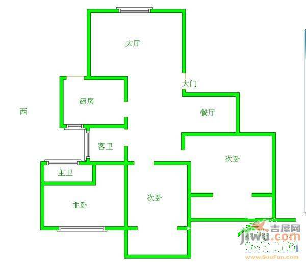 太阳城6室3厅3卫198㎡户型图