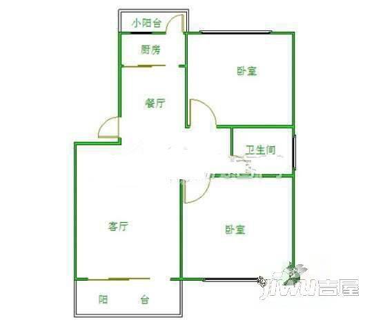 安淡新村3室2厅1卫户型图