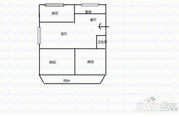 致力新村4室2厅2卫166㎡户型图