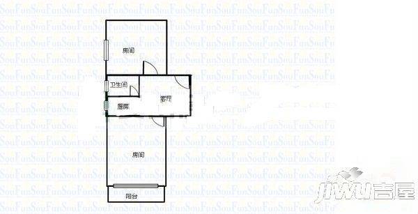 南禅新村2室1厅1卫户型图