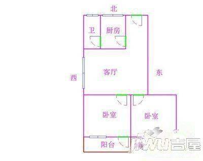 佳友新村3室2厅1卫94㎡户型图