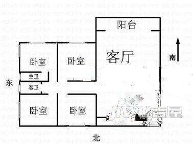 千里台3室2厅2卫131㎡户型图