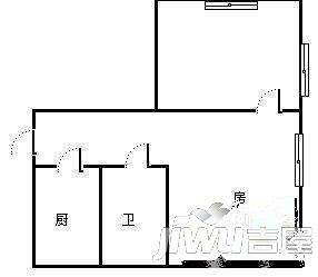 中州岛2室1厅1卫71㎡户型图