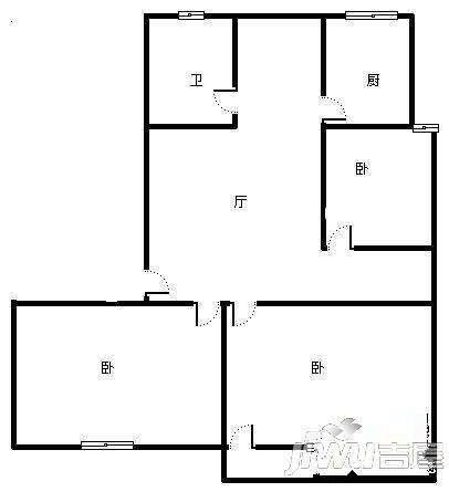 宁化新村3室1厅1卫户型图