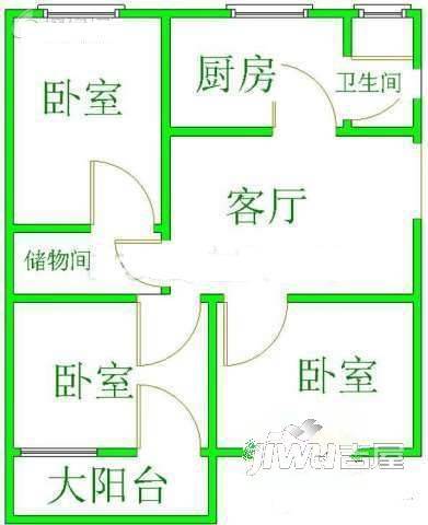 宁化新村3室1厅1卫户型图