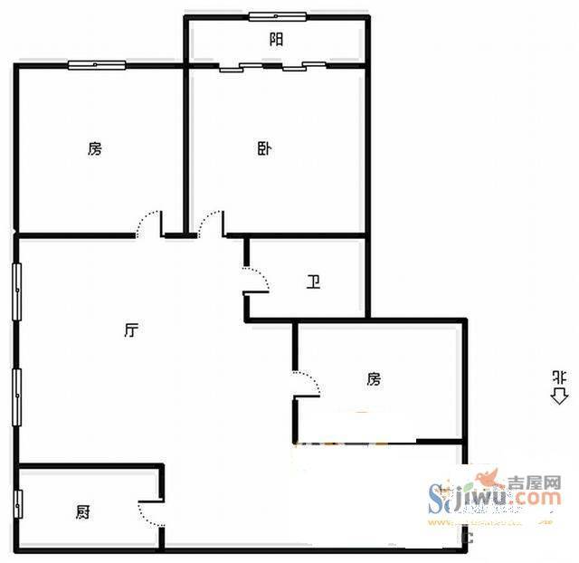 广宇新村3室2厅1卫户型图