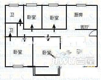 星顺明珠4室2厅2卫126㎡户型图