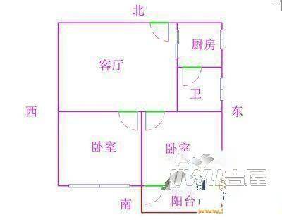 新园新村A区3室2厅1卫户型图