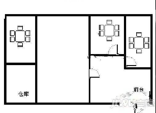 世界金龙大厦2室1厅1卫115㎡户型图