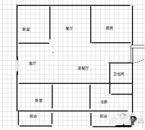 玉华村3室2厅2卫户型图