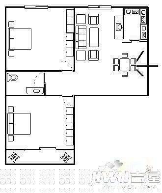 依山苑4室2厅2卫113㎡户型图