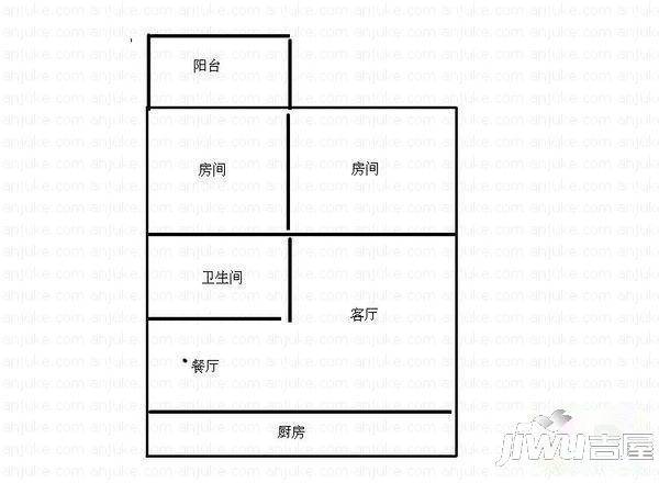 东盛花园3室2厅1卫户型图